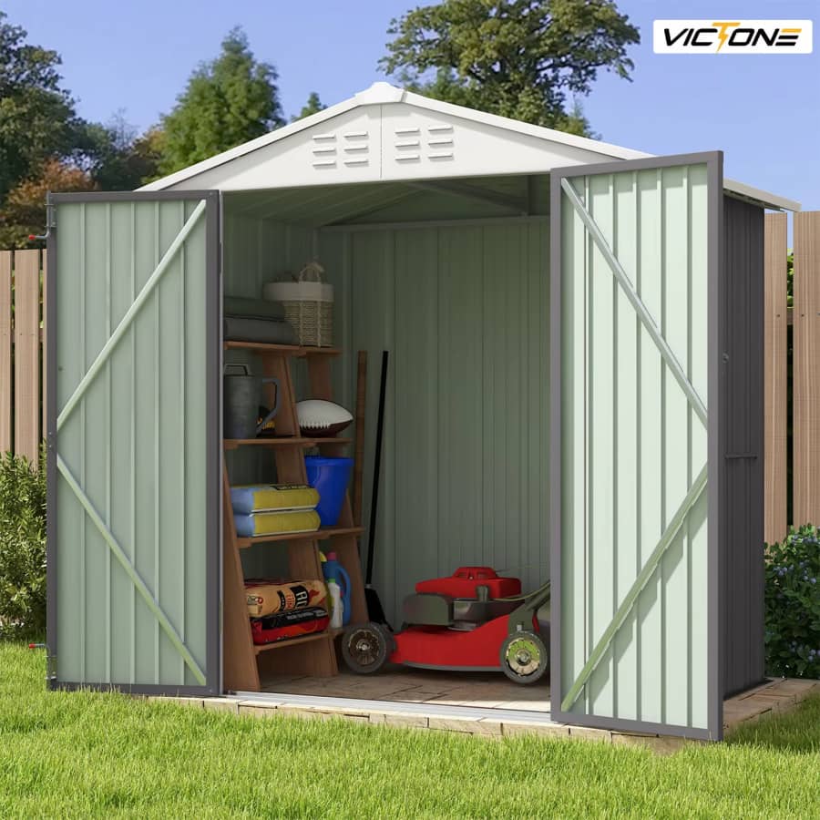 Victone 6x4-Foot Metal Outdoor Storage Shed: $128