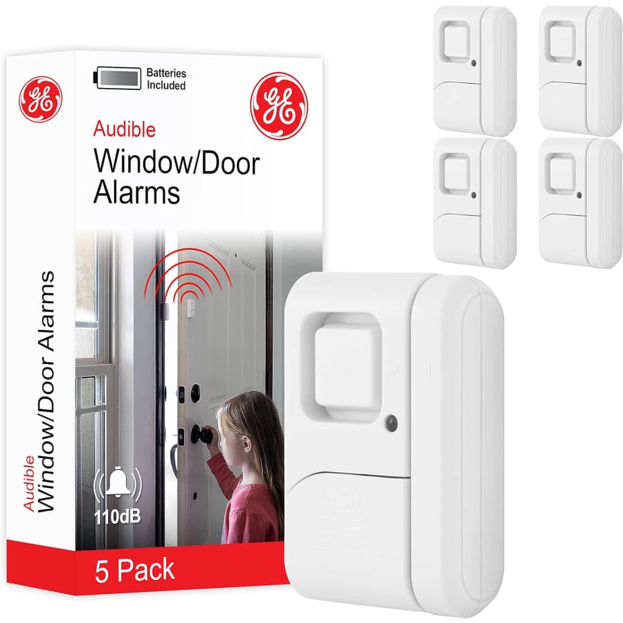 GE Personal Security Window / Door Alarm 5-Pack: $11.20