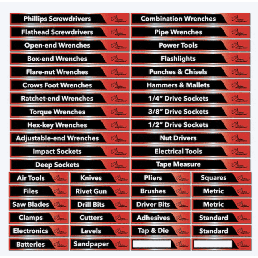 Gofer Magnetics Toolbox Labels 48-Pack: $12 Gofer Magnetics Toolbox Labels 48-Pack: $12