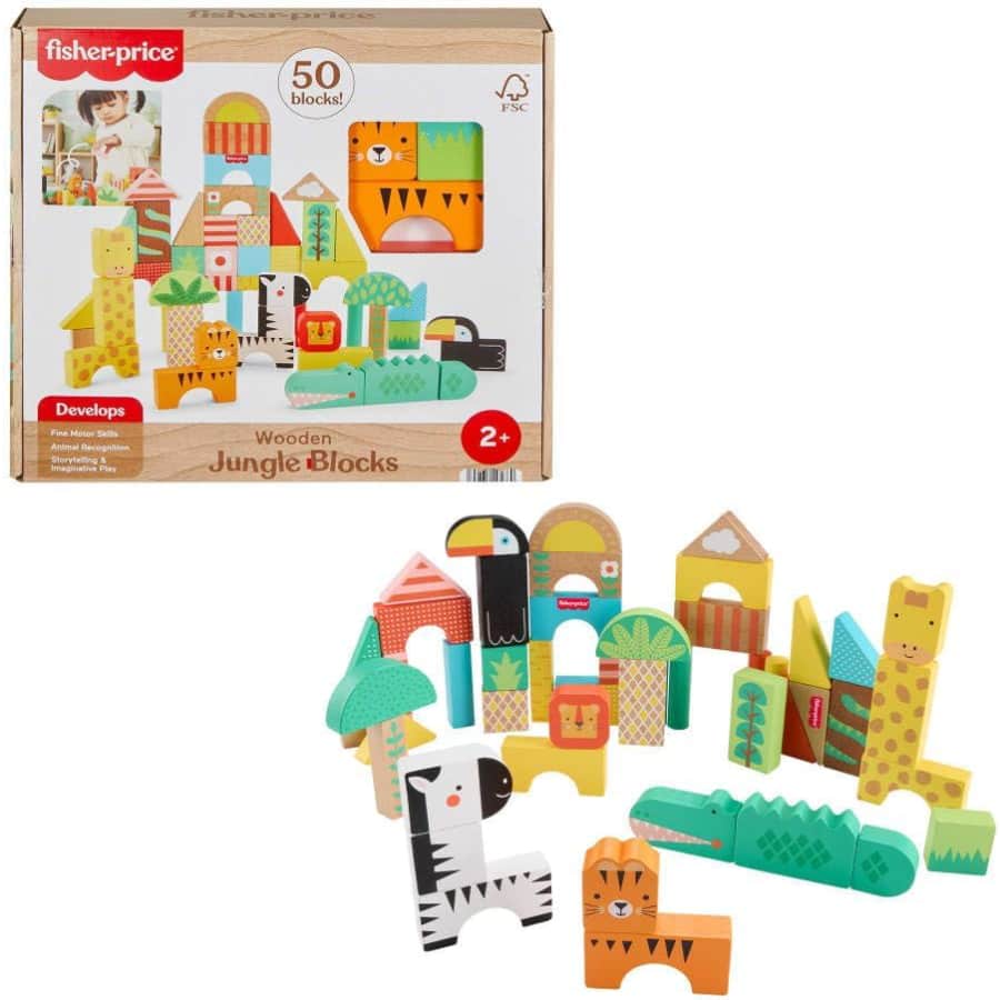 Fisher-Price Wooden Jungle Blocks: $19.99