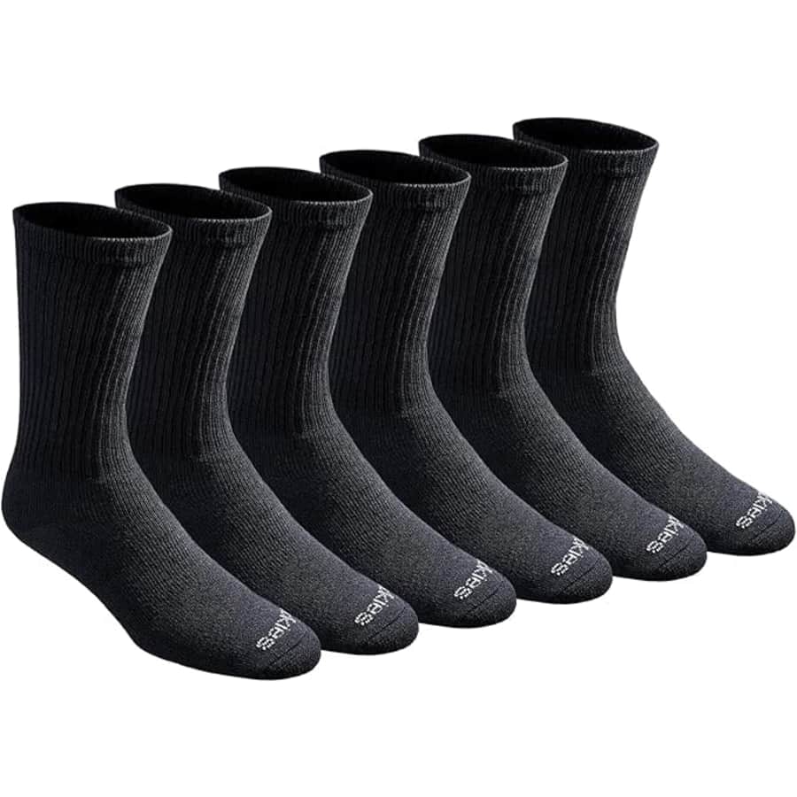 Dickies Men's Dri-Tech Essential Moisture Control Crew Socks 6-Pack: $8.54