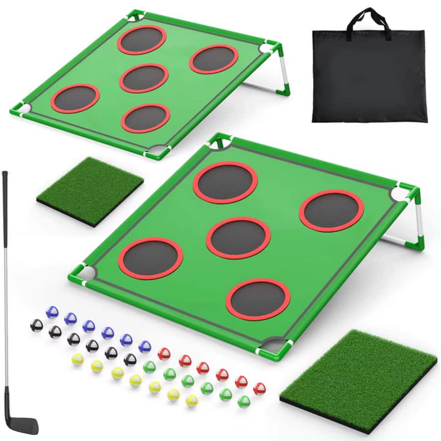 Golf Chipping and Cornhole Set: $46