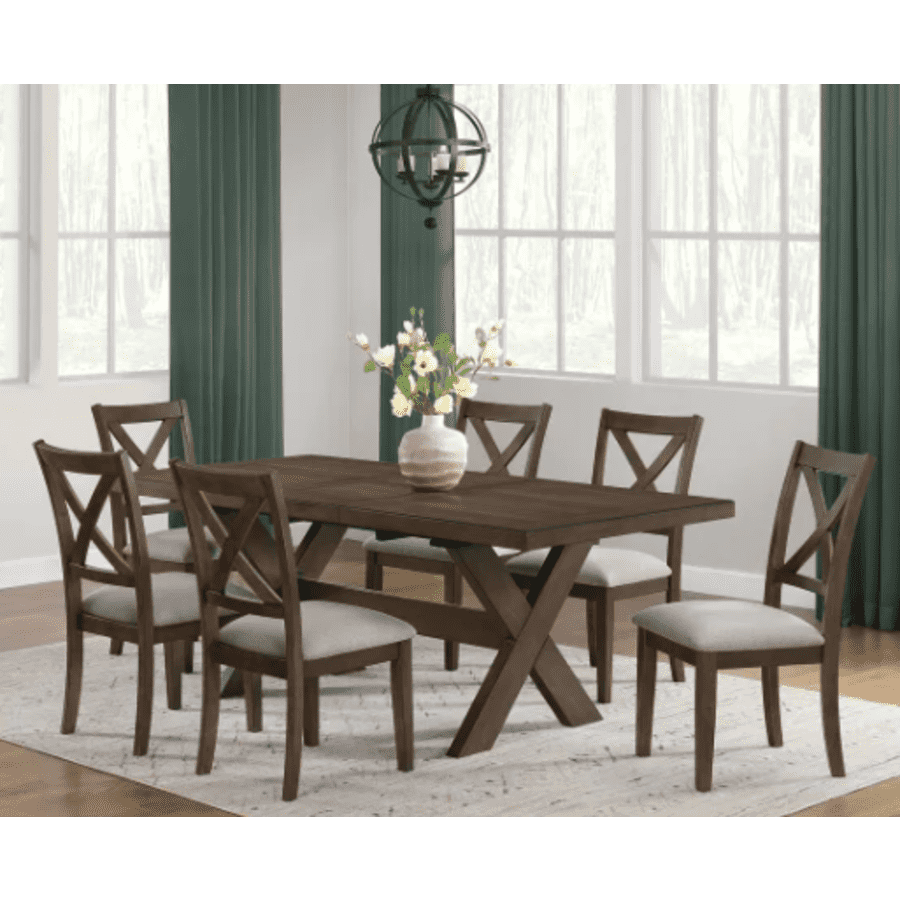 Lathan Dining Table and 6 Chairs: $900 Lathan Dining Table and 6 Chairs: $900