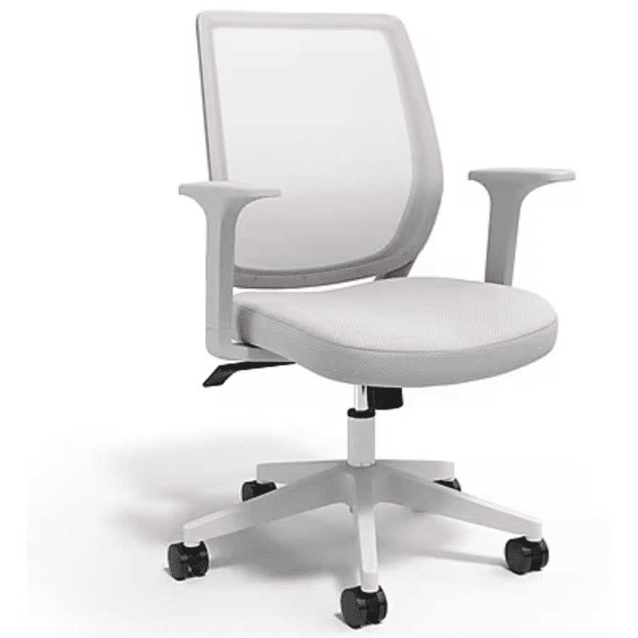Staples Essentials Ergonomic Fabric Swivel Task Chair: $80 Staples Essentials Ergonomic Fabric Swivel Task Chair: $80