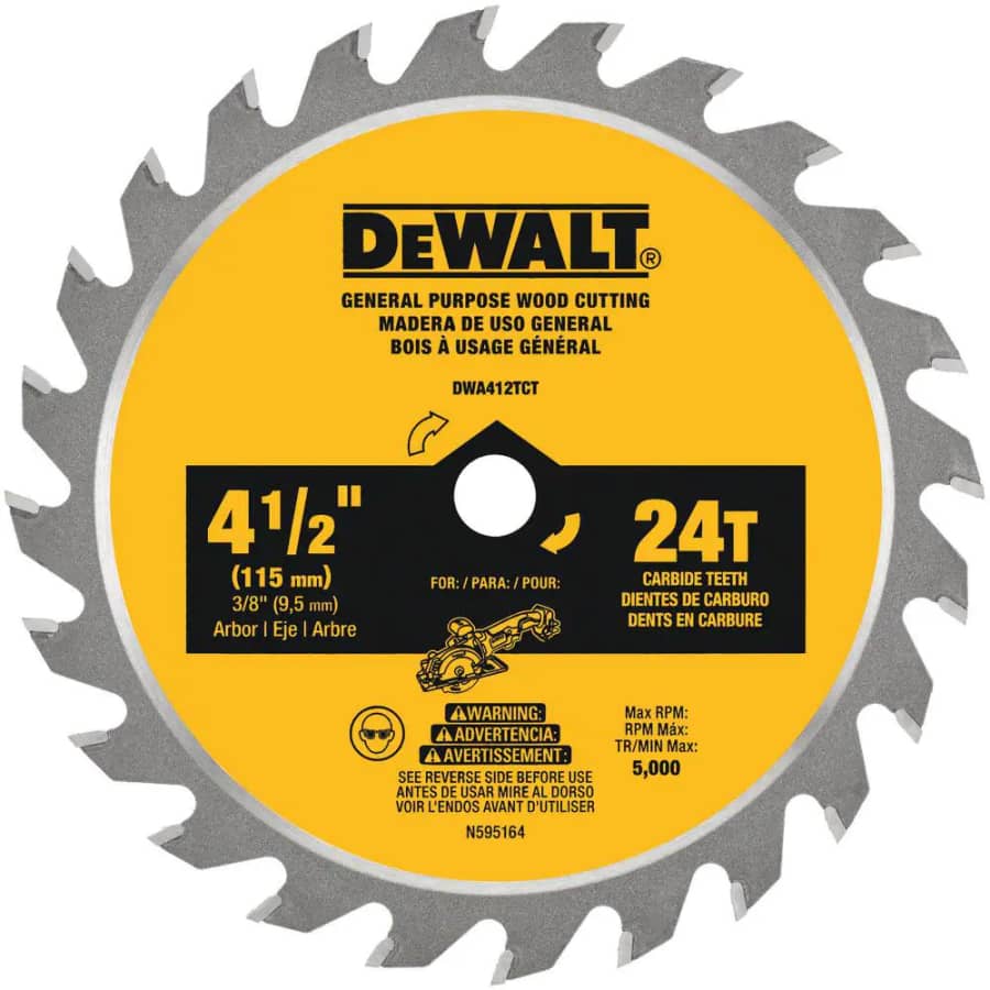 DeWalt ATOMIC 4.5" 24-Tooth Circular Saw Blade: $8.97 DeWalt ATOMIC 4.5" 24-Tooth Circular Saw Blade: $8.97