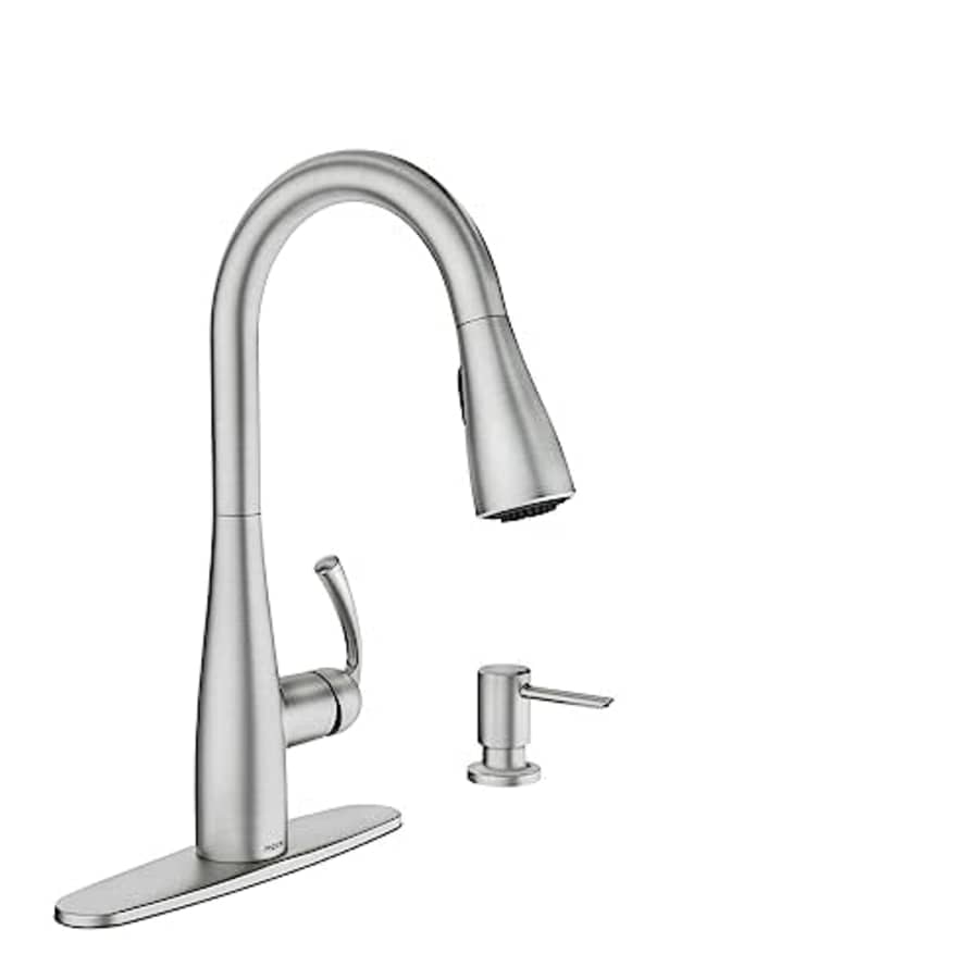 Moen Essie Stainless Pull-Down Kitchen Faucet Set: $132 Moen Essie Stainless Pull-Down Kitchen Faucet Set: $132