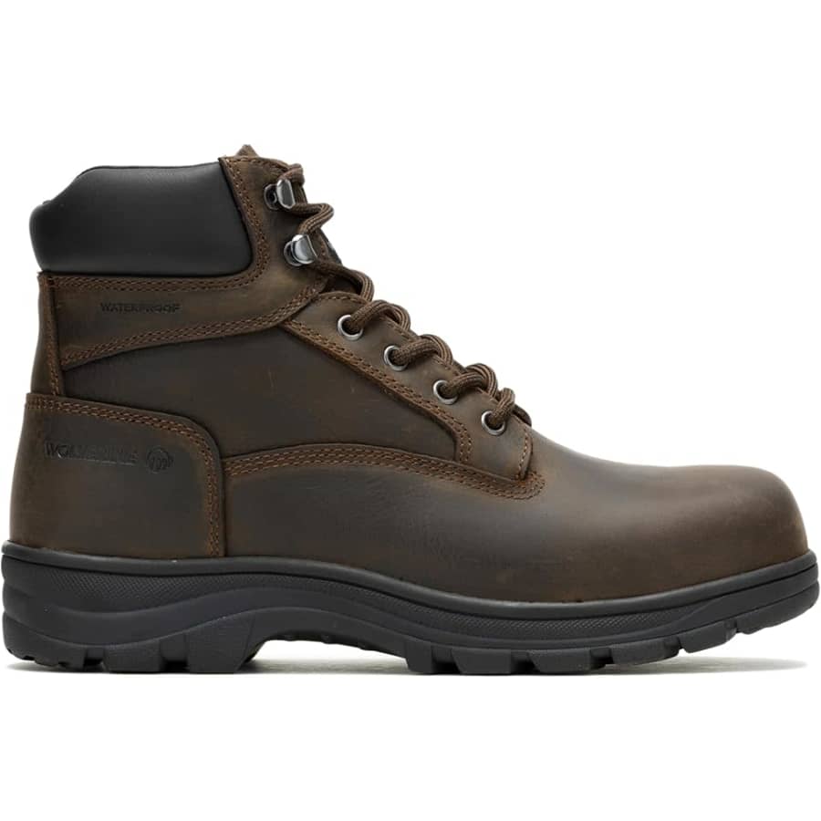 Wolverine Men's Carlsbad Waterproof Steel Toe 6" Construction Boots: $50