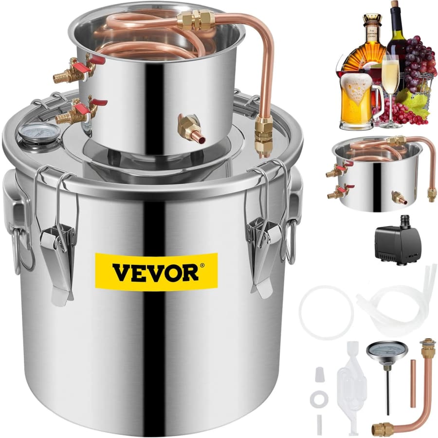 Vevor 9.6-Gallon Stainless Steel Alcohol Distiller: $91 Vevor 9.6-Gallon Stainless Steel Alcohol Distiller: $91