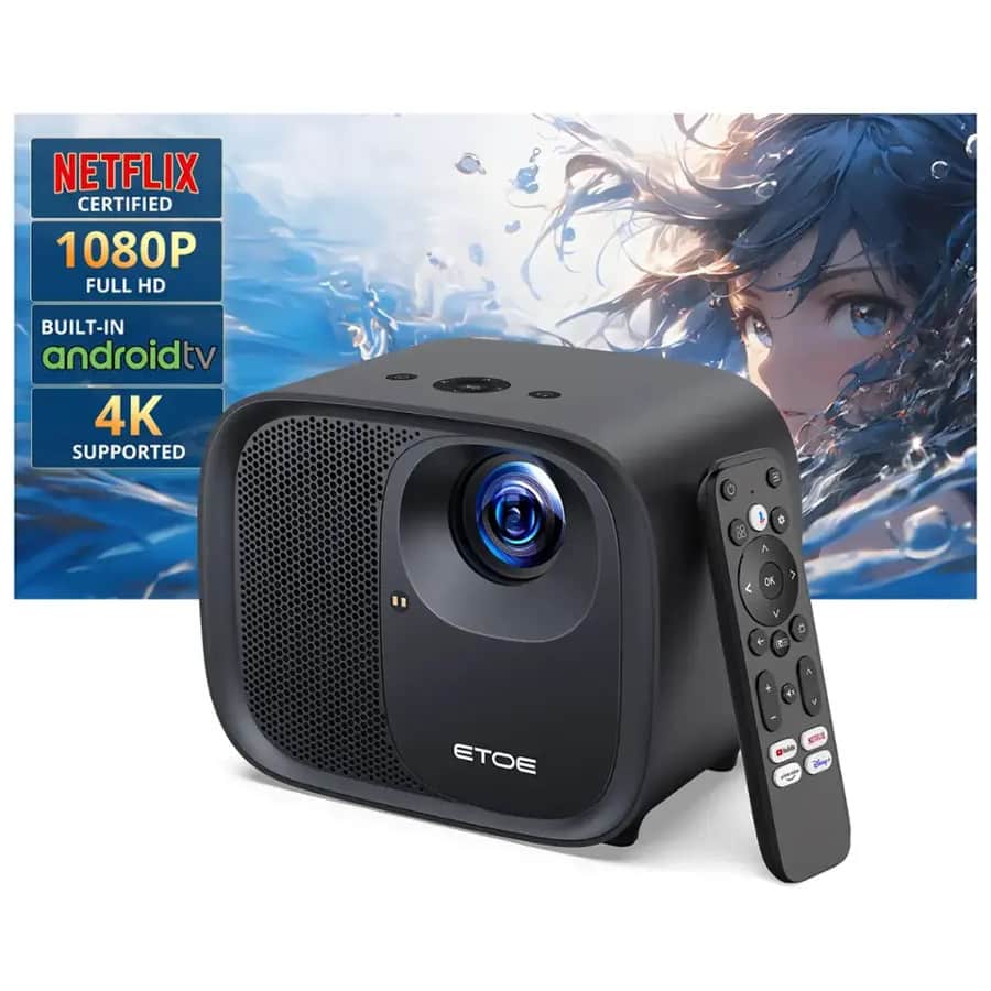 E3 Pro 4K 1080P Smart Projector: $150