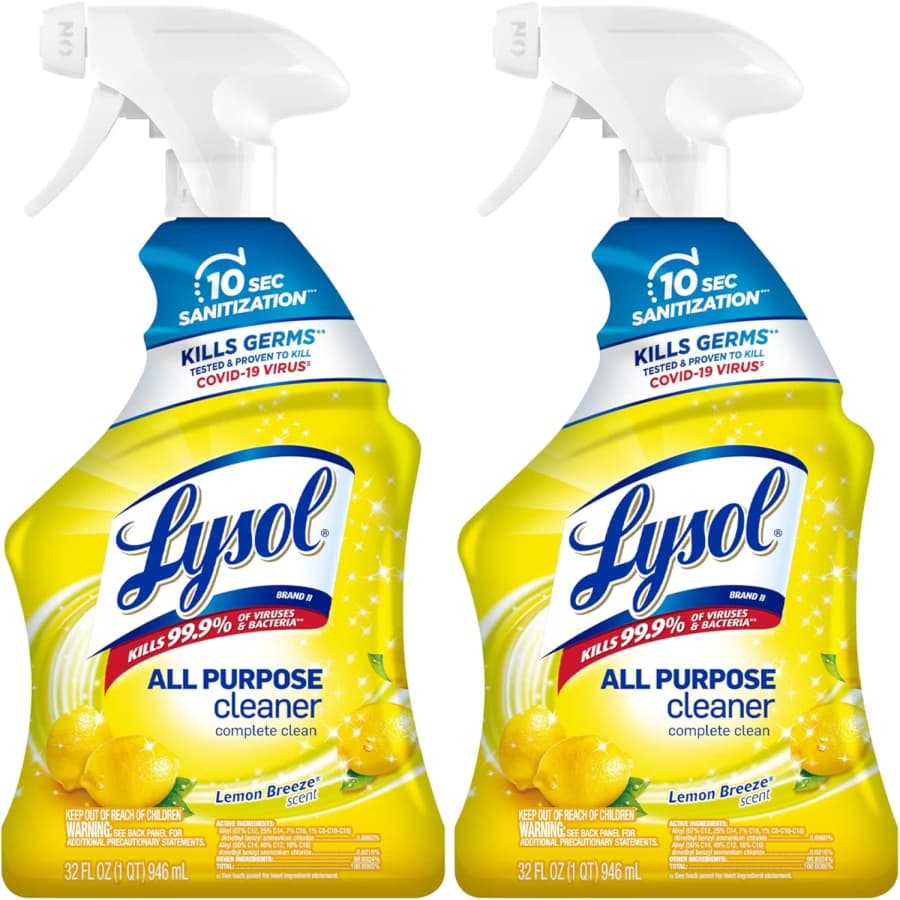 Lysol 32-oz. All Purpose Cleaner Spray 2-Pack: $5.30 via Subscribe & Save w/ Prime Lysol 32-oz. All Purpose Cleaner Spray 2-Pack: $5.30 via Subscribe & Save w/ Prime