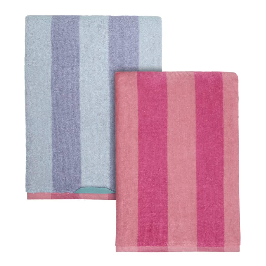 Mainstays Cabana Striped Cotton-Blend Beach Towel 4-Pack: $13