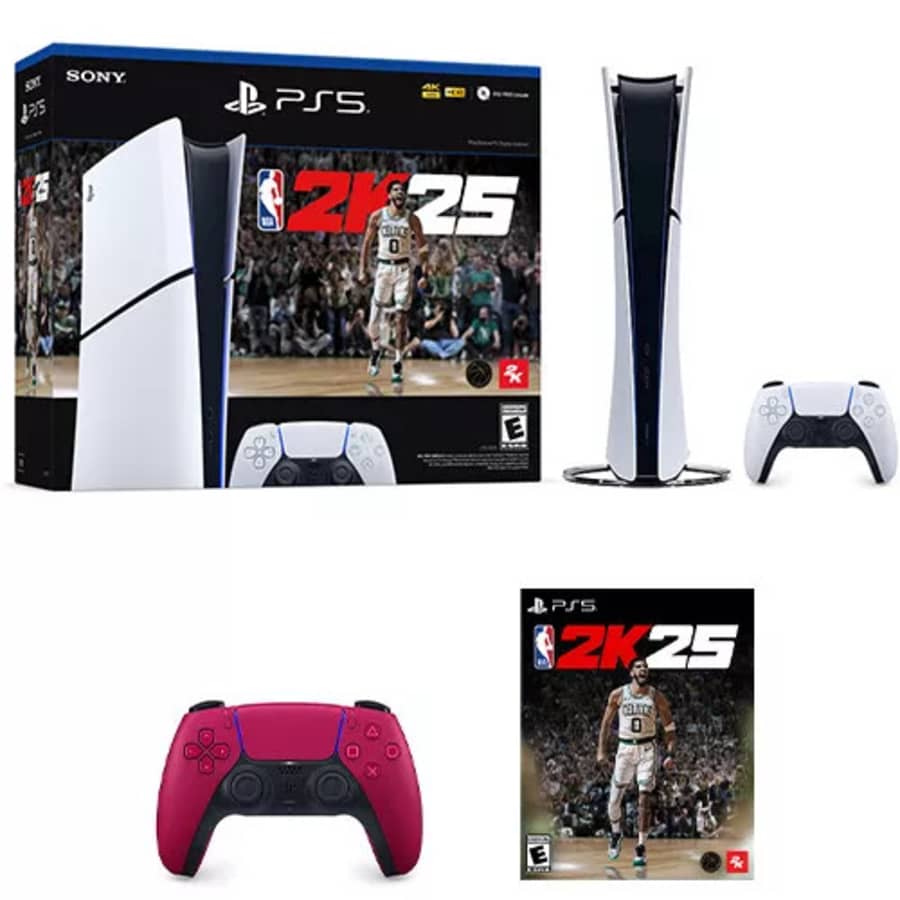 Sony Playstation 5 Digital Slim Edition NBA 2K25 Bundle w/ Extra Controller: $500 Sony Playstation 5 Digital Slim Edition NBA 2K25 Bundle w/ Extra Controller: $500