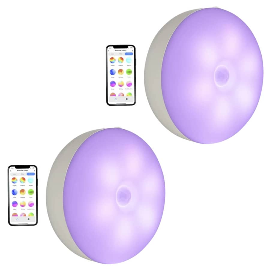 BlissLights BlissEmber Color Changing LED Plug-in Night Light 2-Pack: $15