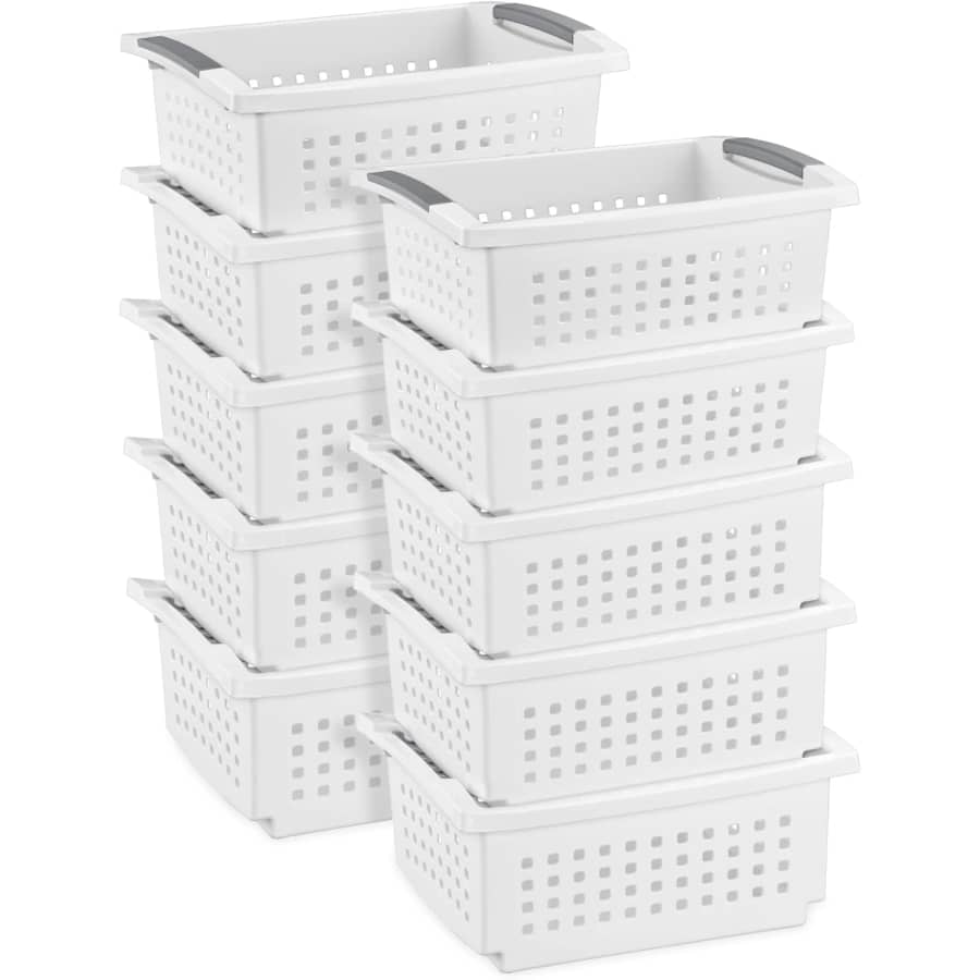 Sterilite Medium Stacking Basket 10-Pack: $27