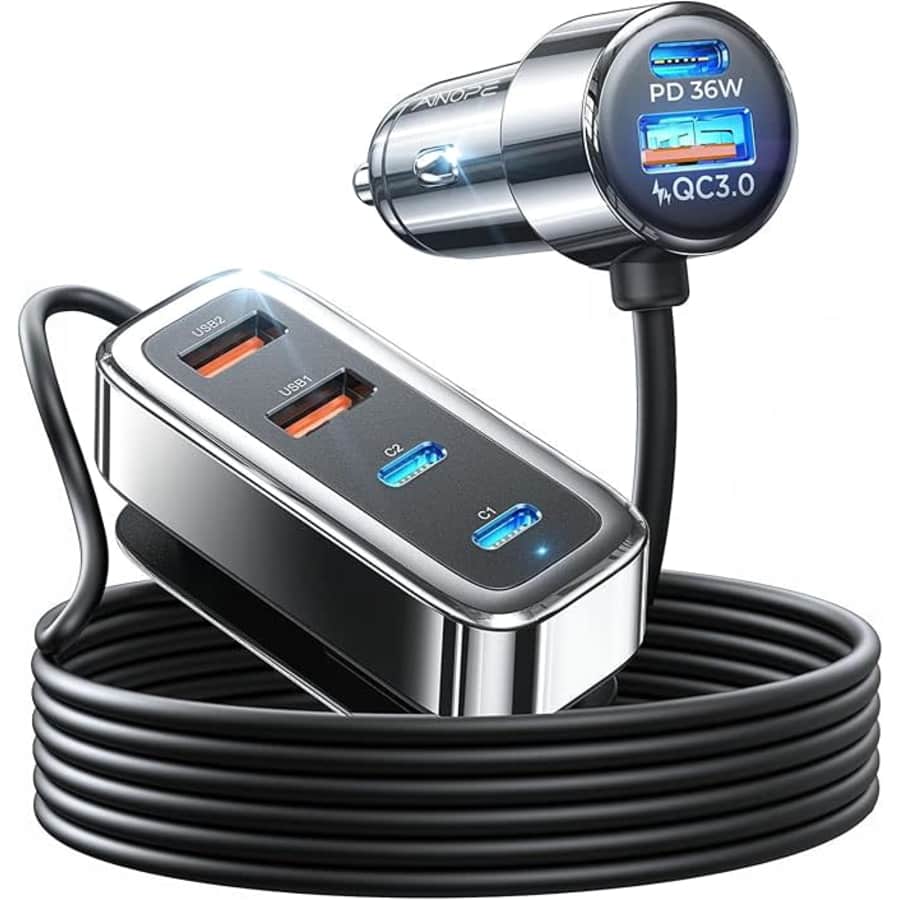 Ainope 6-Port USB-C Car Charger: $11.21 Ainope 6-Port USB-C Car Charger: $11.21