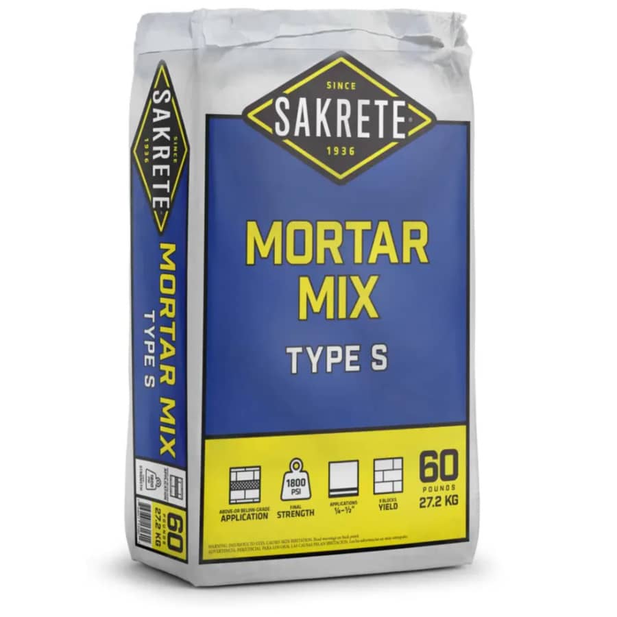 Sakrete Pre Blended 60-lbs. S Mortar Mix: $7