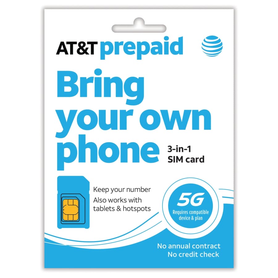AT&T Prepaid 3-in-1 SIM Kit: $4.88