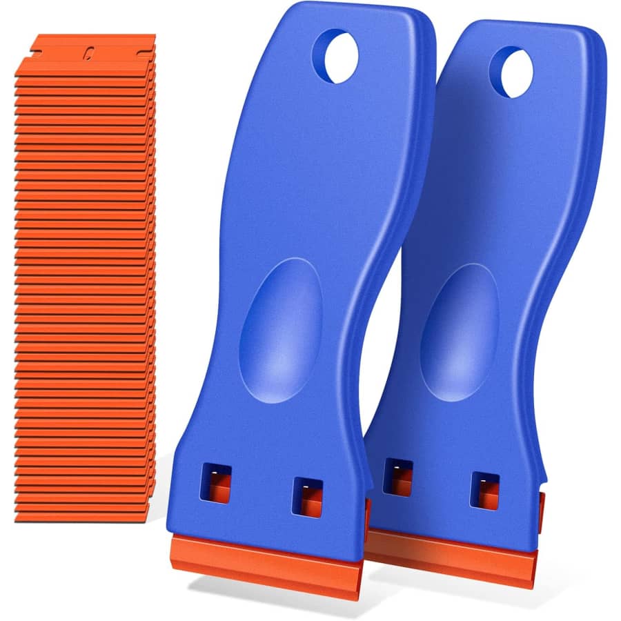 Plastic Razor Blade Scraper 2-Pack w/ 120pc Razor Blades: $9.99