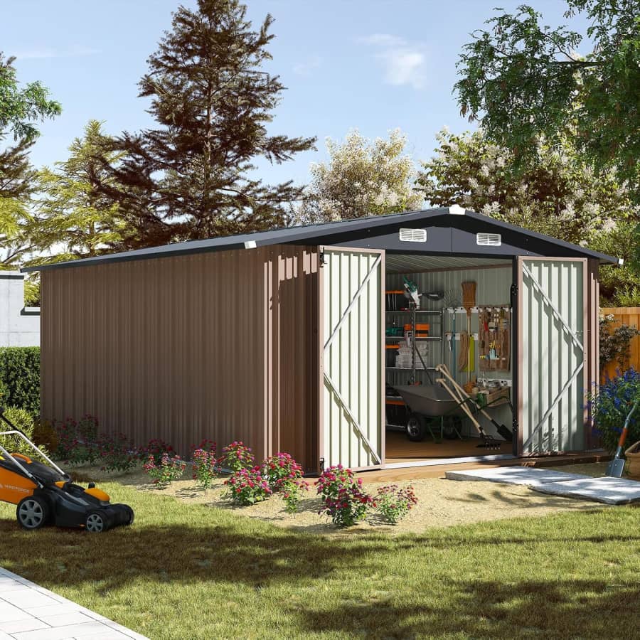 Aoxun 10x12-Foot Outdoor Storage Shed: $380 Aoxun 10x12-Foot Outdoor Storage Shed: $380