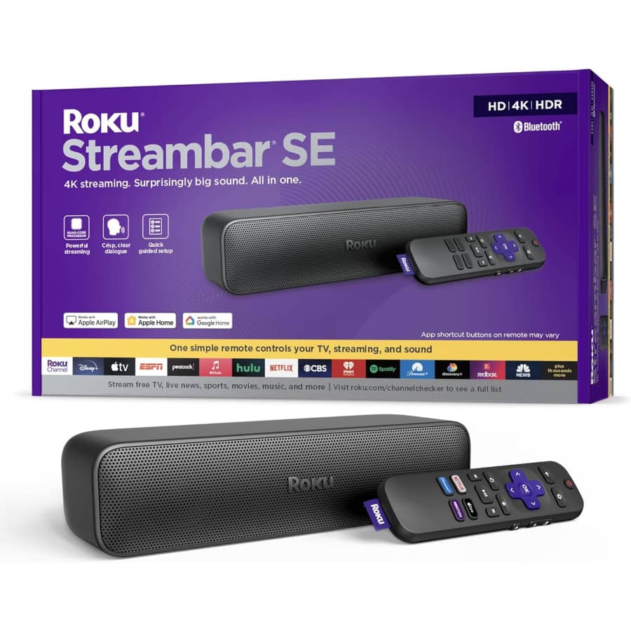 Roku Streambar 4K Streaming Media Player & Soundbar: $70 Roku Streambar 4K Streaming Media Player & Soundbar: $70