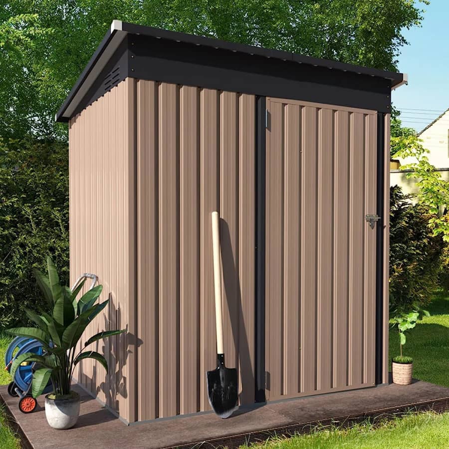 Aecojoy 5x3-Foot Metal Lean-To Storage Shed: $170