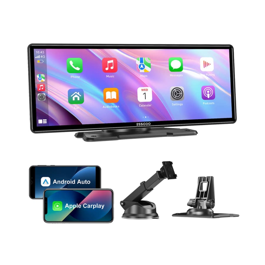 Essgoo 10" Touchscreen Wireless Car Display w/ Apple CarPlay & Android Auto: $65 Essgoo 10" Touchscreen Wireless Car Display w/ Apple CarPlay & Android Auto: $65