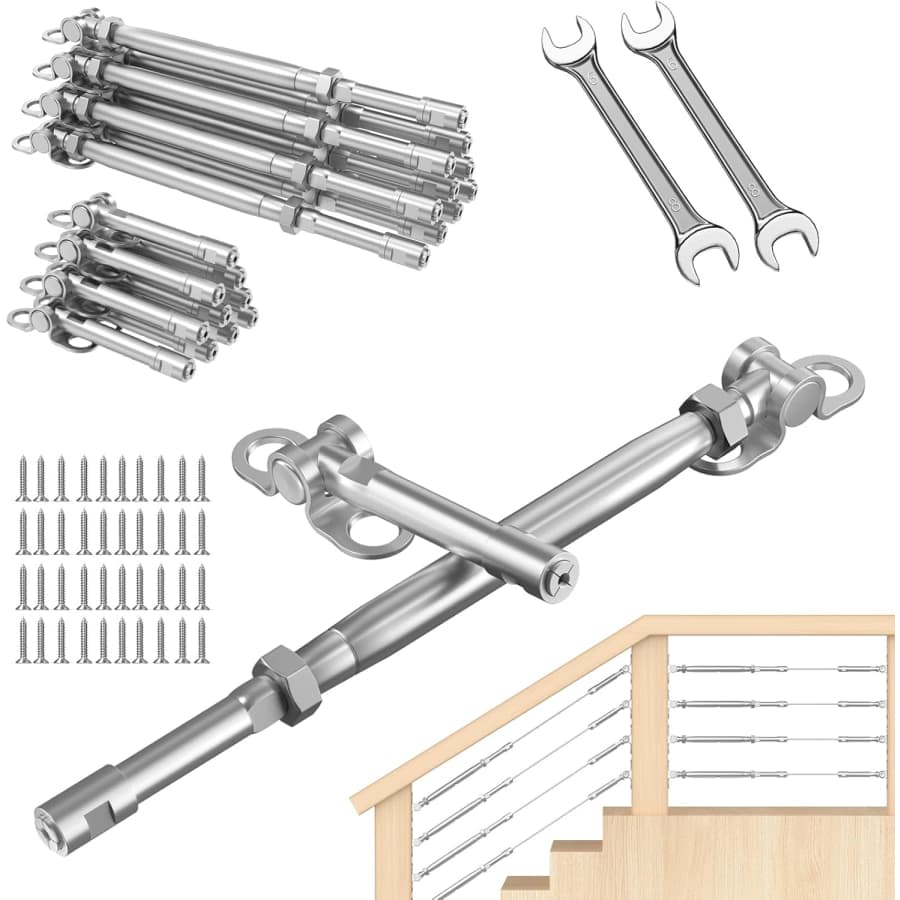 CKE 1/8" Swageless Cable Railing Kit: $34.99