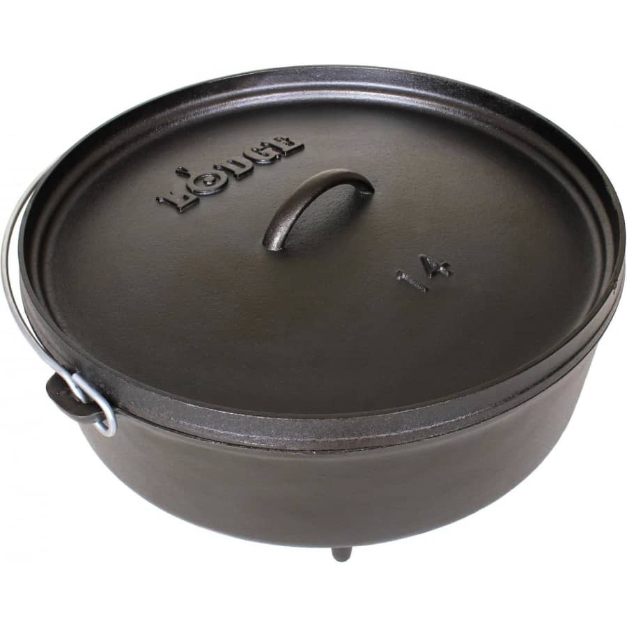 Lodge 6-Quart Pre-Seasoned Cast Iron Camp Dutch Oven: $56