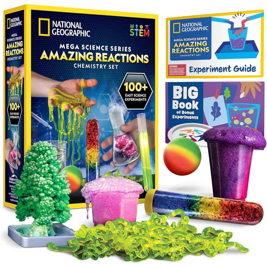 National Geographic Amazing Chemistry Set with 100 Science Experiments: $27
