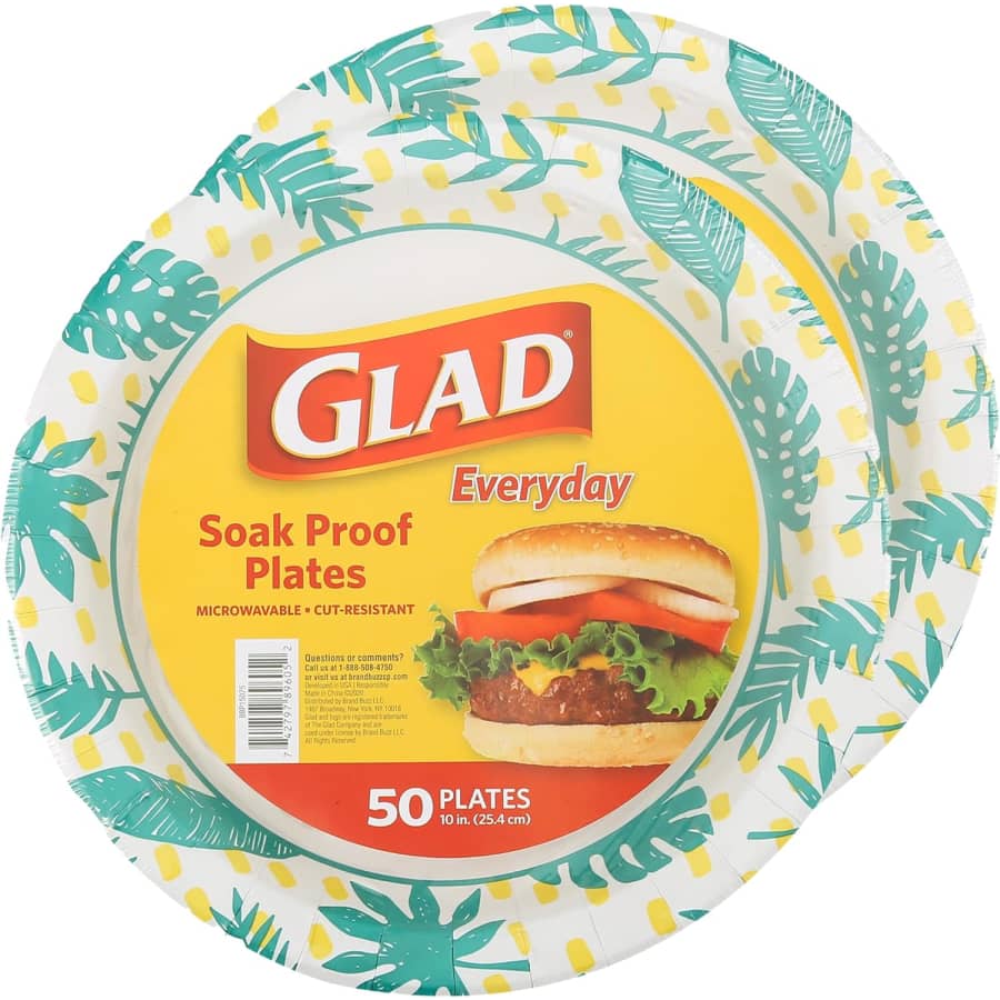 Glad 10" Disposable Paper Plates 100-Count: $11.34 Glad 10" Disposable Paper Plates 100-Count: $11.34