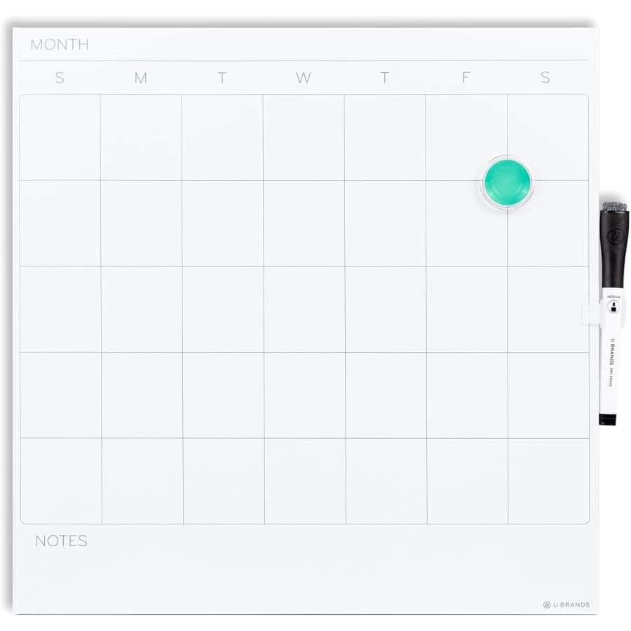 U Brands Square Magnetic Dry Erase Calendar 14" x 14" White Board: $4.01 U Brands Square Magnetic Dry Erase Calendar 14" x 14" White Board: $4.01