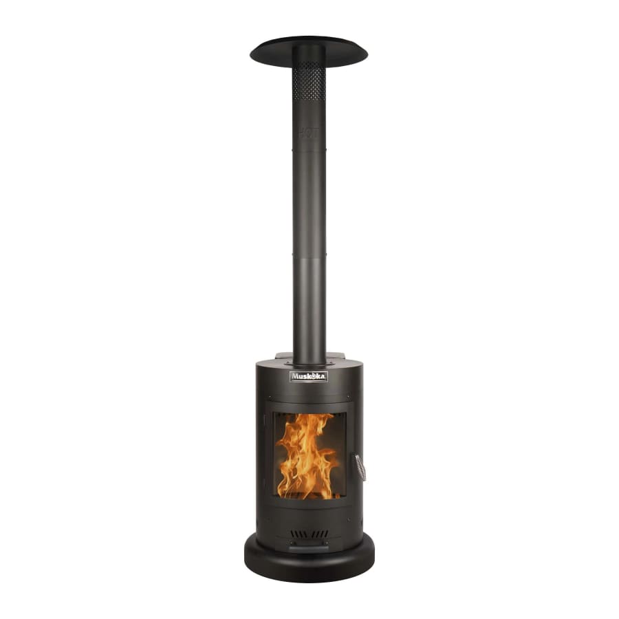 Muskoka 84" 75,000 BTU Steel Wood Pellet Patio Heater: $198 Muskoka 84" 75,000 BTU Steel Wood Pellet Patio Heater: $198