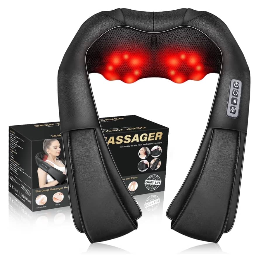 iKristin Electric 4D Shiatsu Neck & Back Massager w/ Heat: $19.99