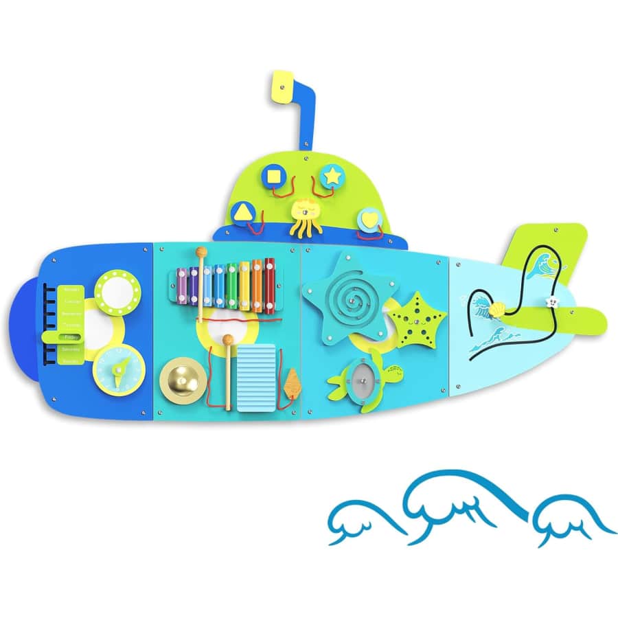 BlueWood Submarine / Whale / School Bus Busy Board Panels: $59.99
