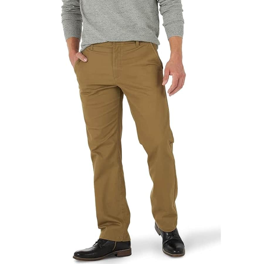 Lee Men's Extreme Motion Flat Front Regular Straight Pants: $24 Lee Men's Extreme Motion Flat Front Regular Straight Pants: $24