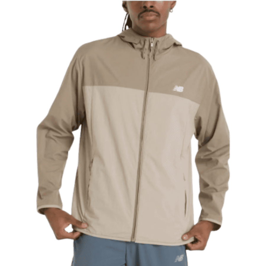 New Balance Men's Athletics Woven Nylon Hooded Jacket (large sizes): $42