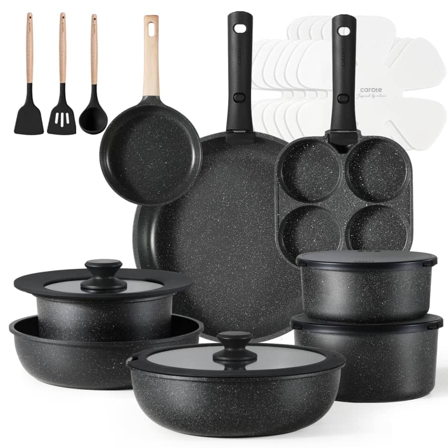 Carote Nonstick 23-Piece Cookware Set: $100