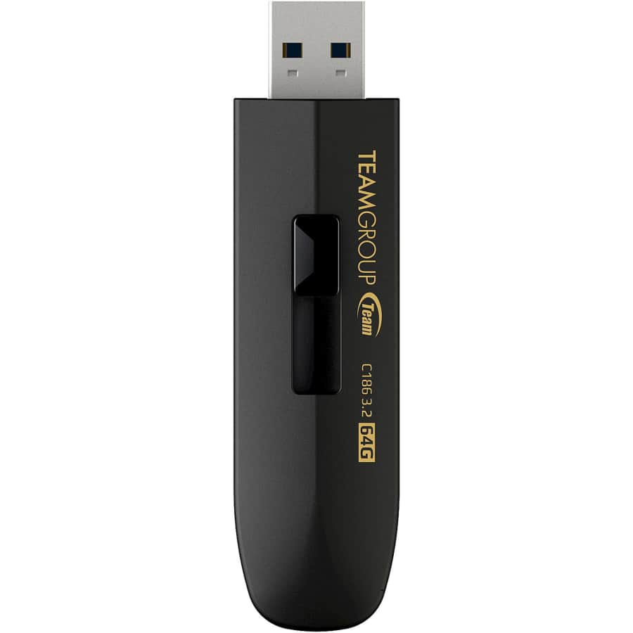 Team Group 64GB C186 USB 3.2 Gen 1 Flash Drive: $5.19