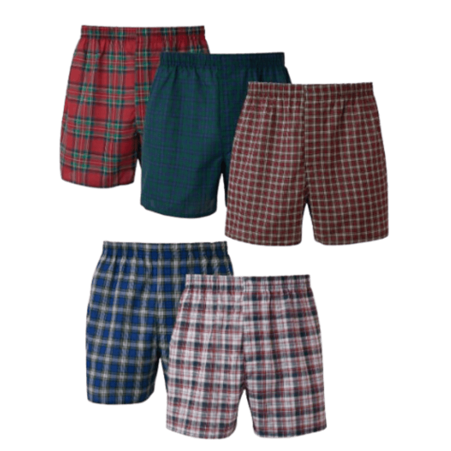 Hanes Men's Tartan Boxers 5-Pack: $21