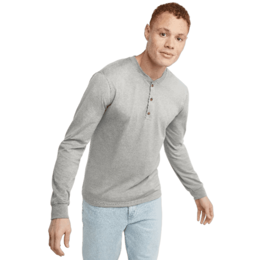 Hanes Originals Men's Ringspun Cotton 3-Button Henley Shirt: $5