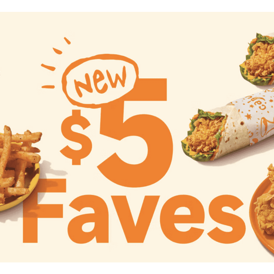 Popeyes Fave Combos: $5; make a combo for $9