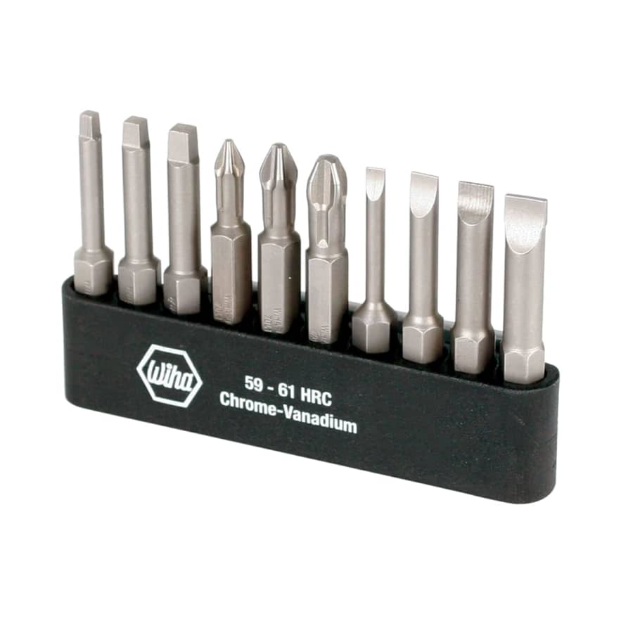 Wiha Tools Wiha 10-Piece Slotted Phillips and Square Power Bit Set: $19