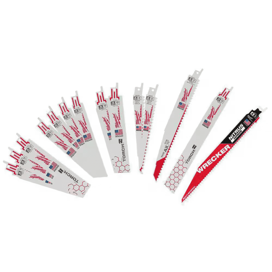 Milwaukee Sawzall Demolition Wood & Metal Cutting Bi-Metal Reciprocating Saw Blade Set: $20 Milwaukee Sawzall Demolition Wood & Metal Cutting Bi-Metal Reciprocating Saw Blade Set: $20