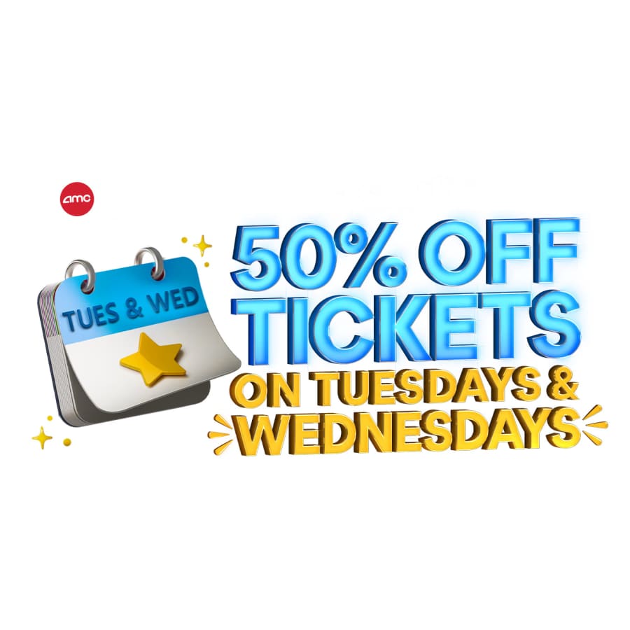 AMC Stubs Member Exclusive: 50% off tickets on Tues and Wed
