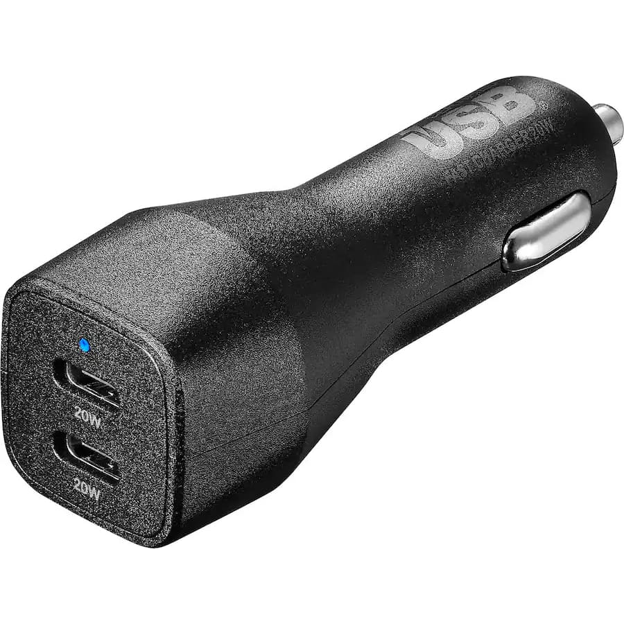 Insignia 40W Dual USB-C Port Vehicle Charger: $9.49 Insignia 40W Dual USB-C Port Vehicle Charger: $9.49