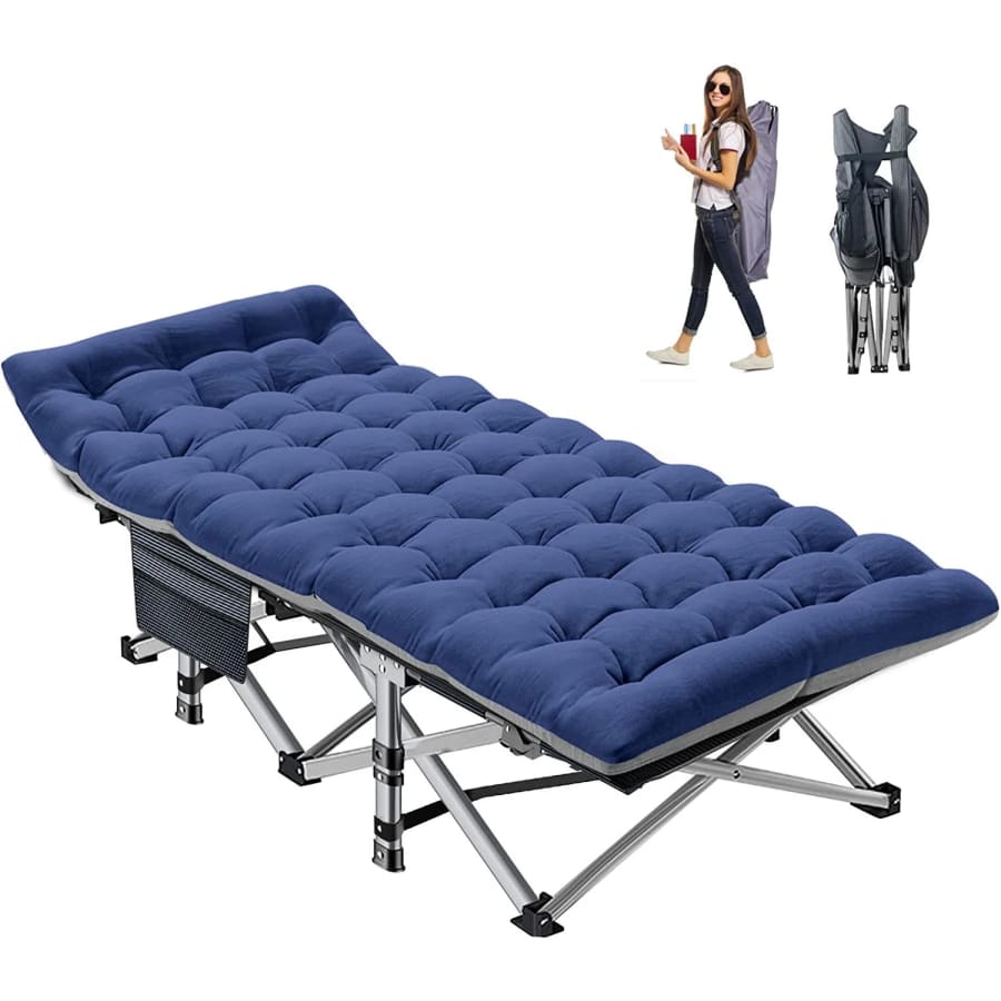 28" Folding Sleeping Cot w/ Carry Bag: $59