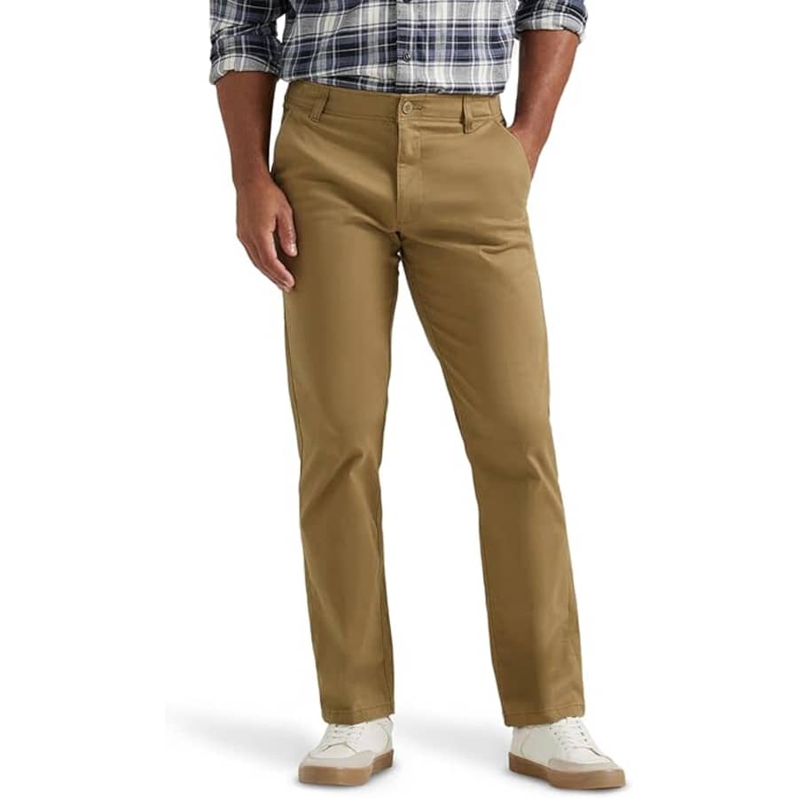 Lee Men's Extreme Motion Flat Front Regular Straight Pants: $19