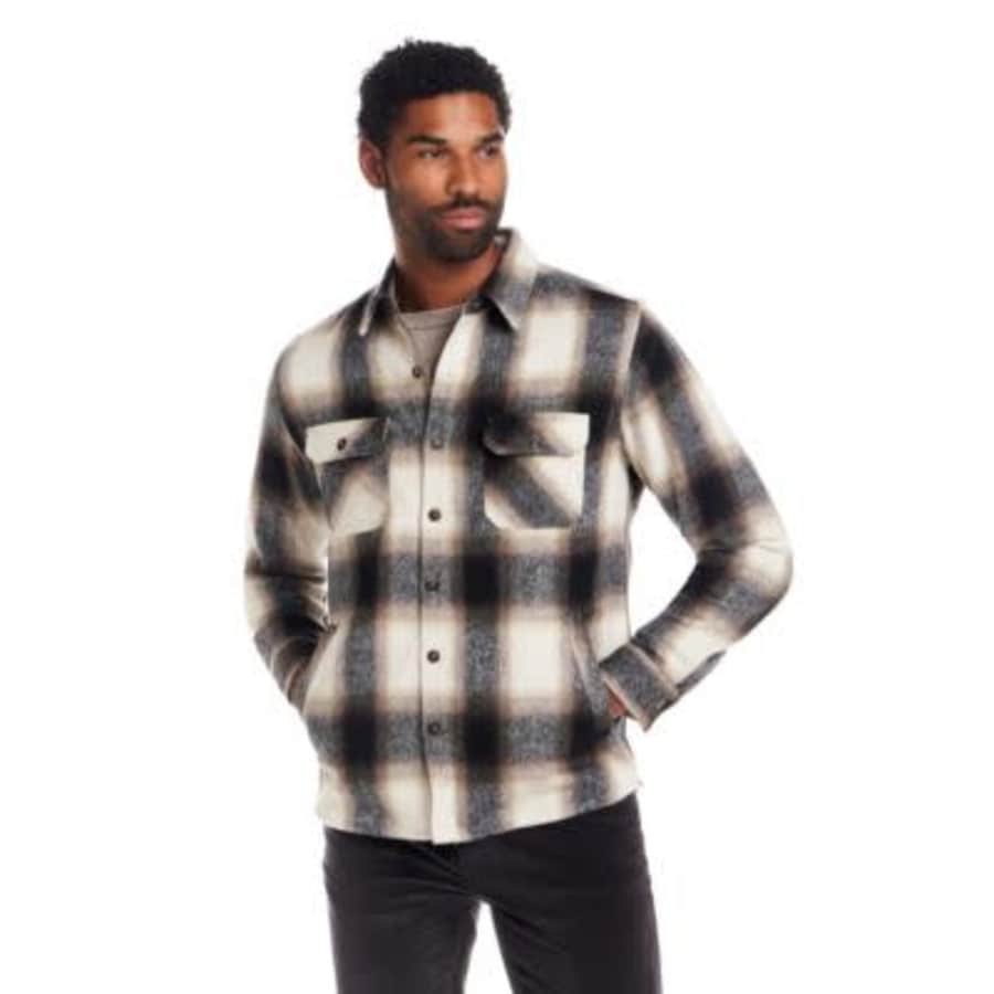 Weatherproof Vintage Men's Wool-Blend Plaid Shirt Jacket: $25.43