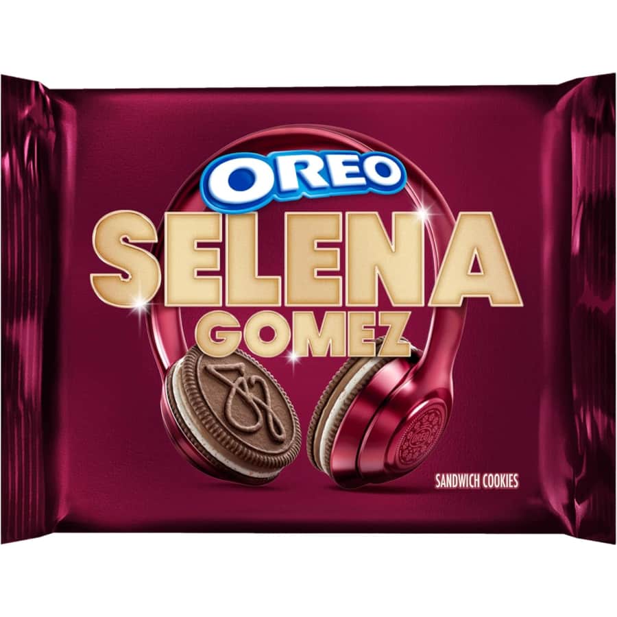 Selena Gomez Oreo Limited Edition Chocolate and Cinnamon Creme Cookies 10.68-oz. Pack: $4.79 Selena Gomez Oreo Limited Edition Chocolate and Cinnamon Creme Cookies 10.68-oz. Pack: $4.79