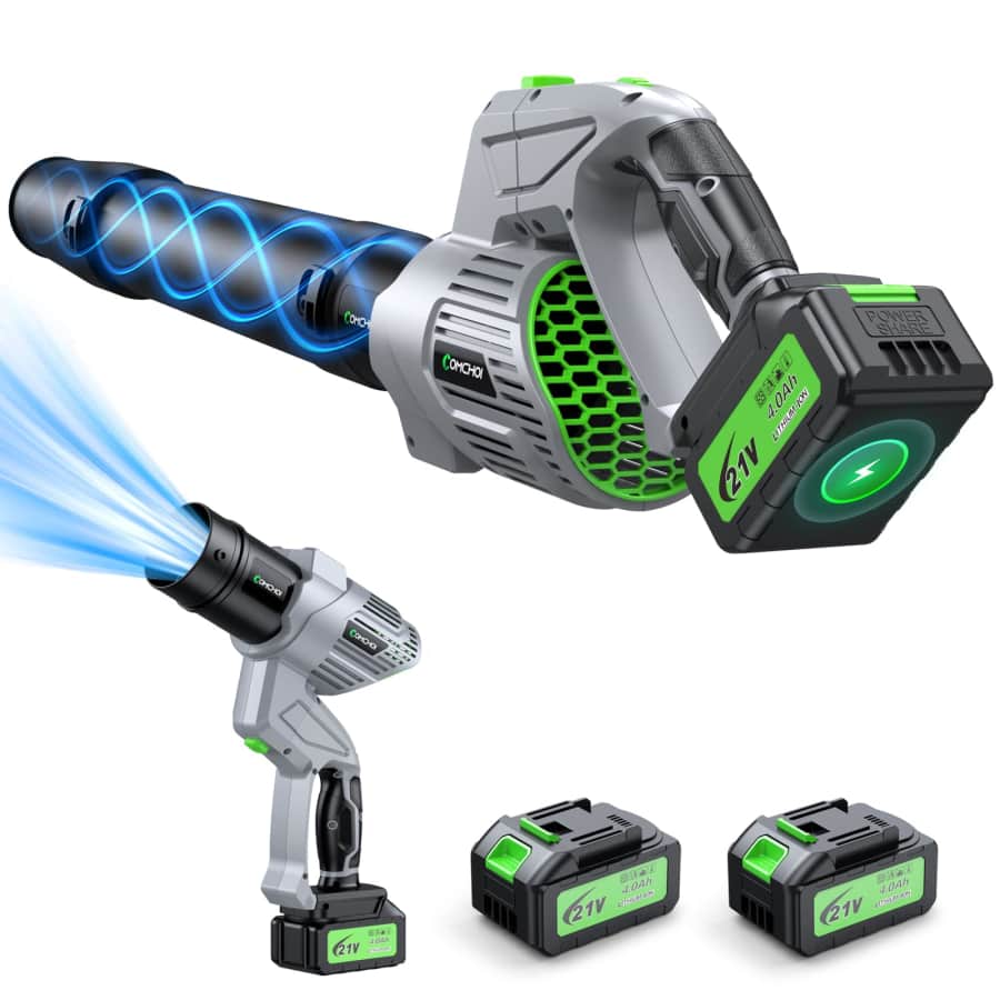 21V Cordless Leaf Blower w/ 2 Batteries: $89.99 21V Cordless Leaf Blower w/ 2 Batteries: $89.99